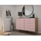 Manhattan Comfort Rockefeller 10-Drawer Double Tall Dresser in Nature and Rose Pink 156GMC6 - alternate 3